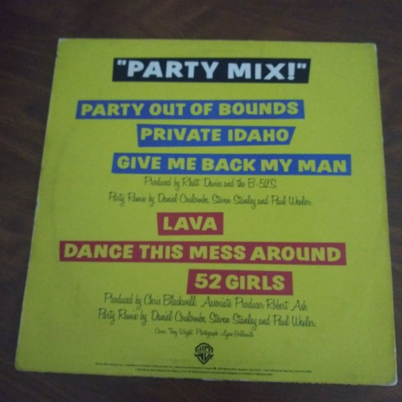 The B-52's Party Mix LP Vinyl Record 1981 6 Tracks - Picture 2 of 4